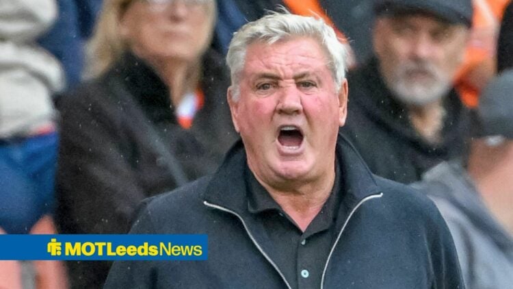 Steve Bruce and MOT Leeds News logo at the bottom