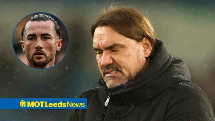 Leeds United manager Daniel Farke and Jack Harrison in circular inset