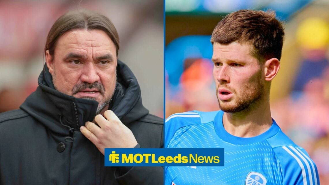 Leeds United manager Daniel Farke and Illan Meslier