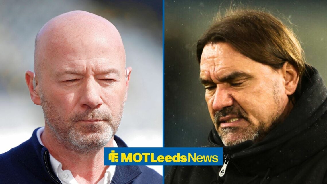 Alan Shearer and Leeds United manager Daniel Farke side by side