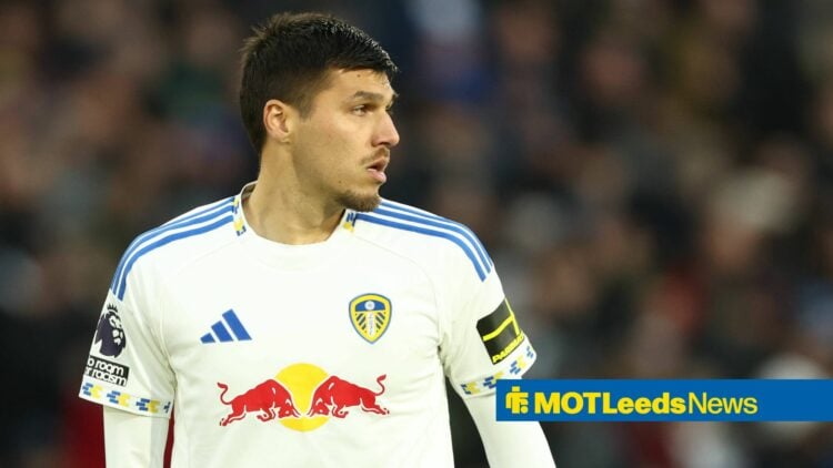 Joel Piroe in action for Leeds United