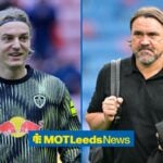 Leeds United star Sebastiaan Bornauw and Daniel Farke.