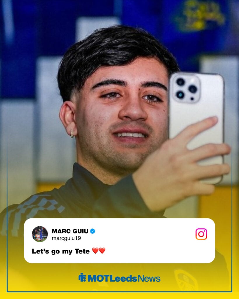 Marc Guiu's Instagram message to Facundo Buonanotte