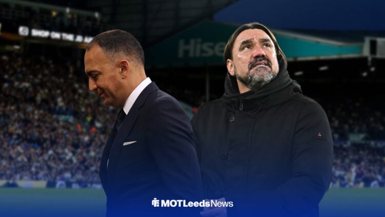 Paraag Marathe and Daniel Farke at Elland Road