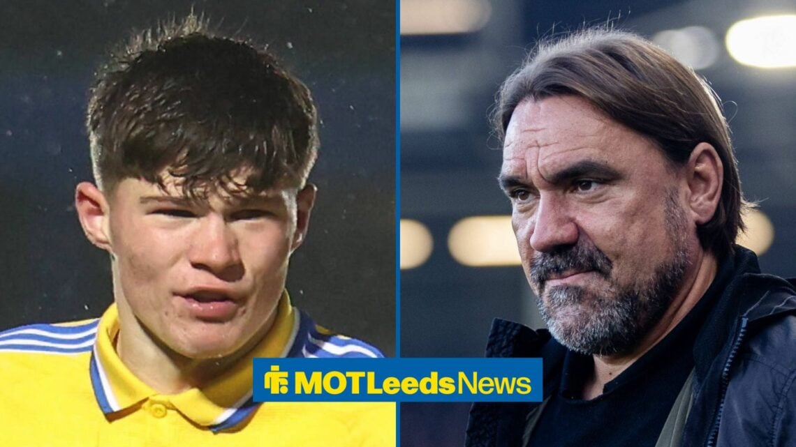 Alfie Cresswell looking in the direction of Daniel Farke.