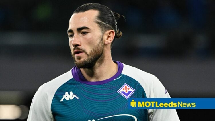 Jack Harrison warming up for Fiorentina