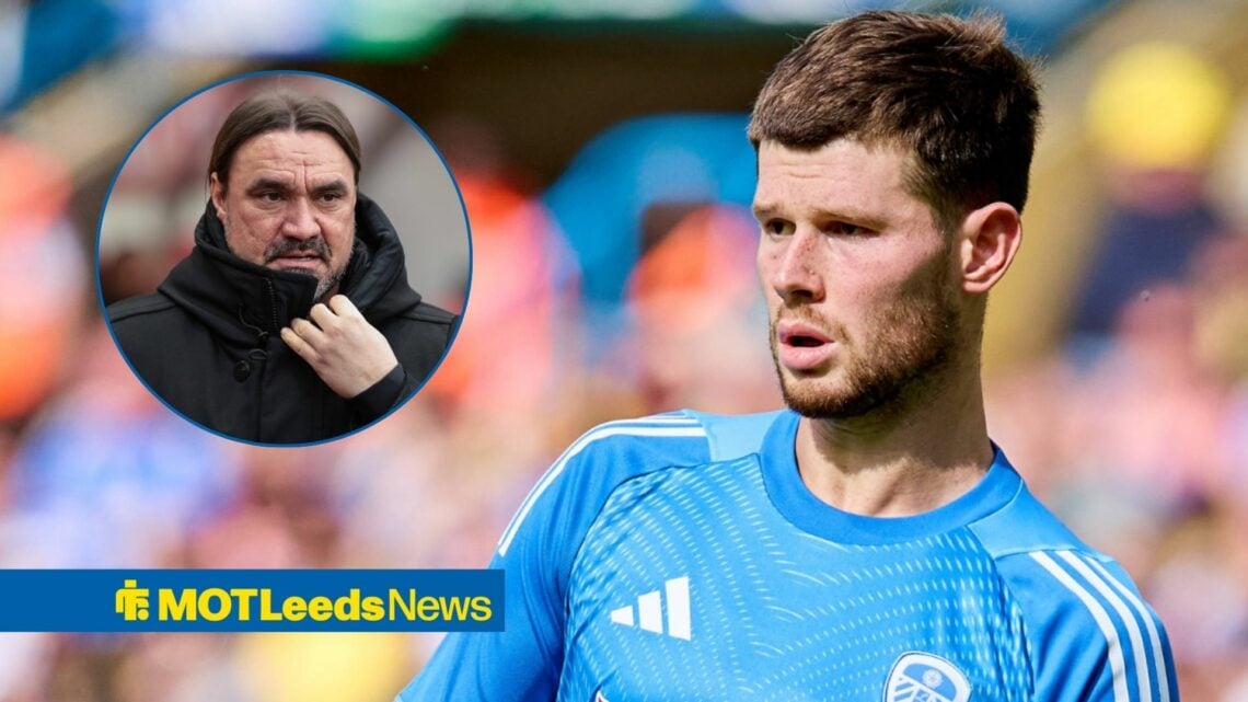 Daniel Farke inset and Illan Meslier