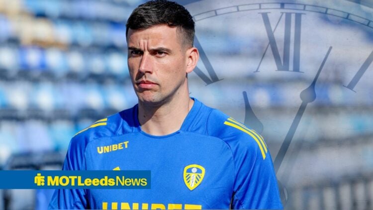 Leeds United oalkeeper Karl Darlow 26 arrives at the ground during the EFL Sky Bet Championship match between Portsmouth and Leeds United at Fratto...