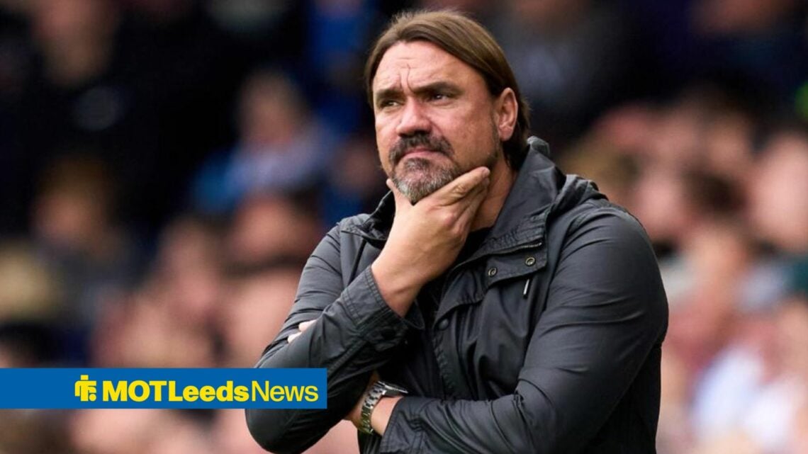 Daniel Farke looking inquisitive at Elland Road