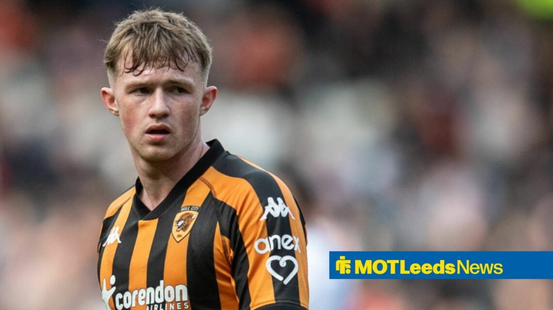 Leeds United loanee Joe Gelhardt playing for Hull City in the Championship