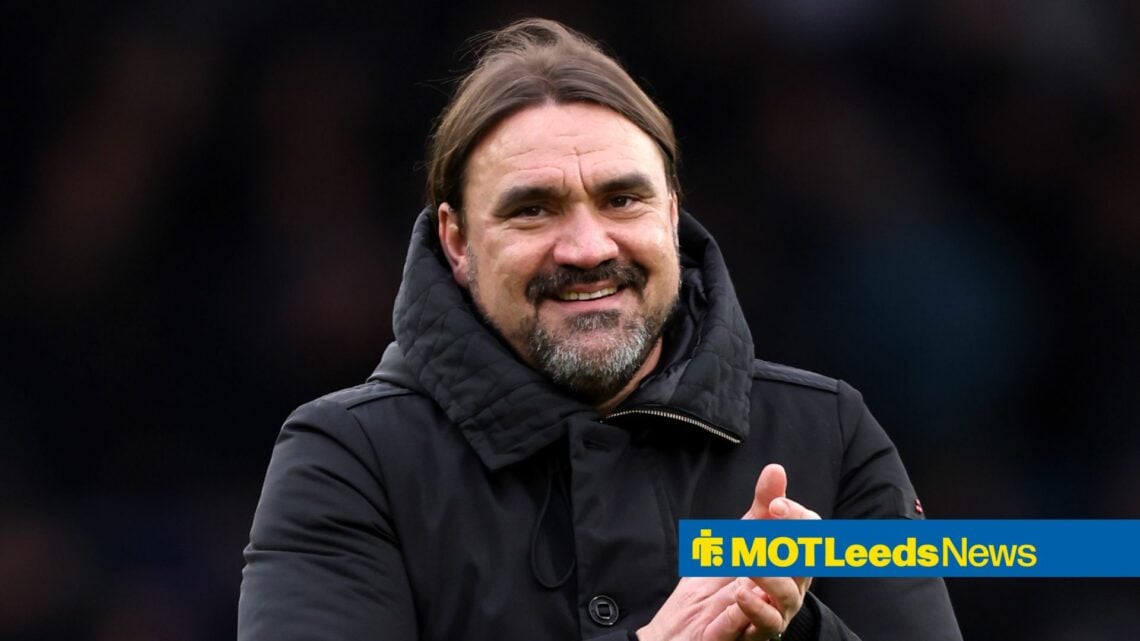 Daniel Farke smiling after a Leeds win