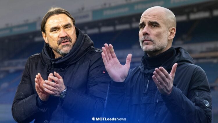 Daniel Farke and Pep Guardiola at Elland Road