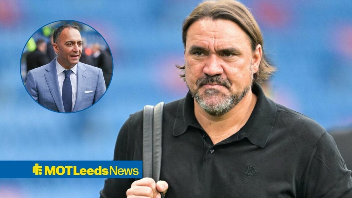 Daniel Farke looks towards circular inset of Paraag Marathe