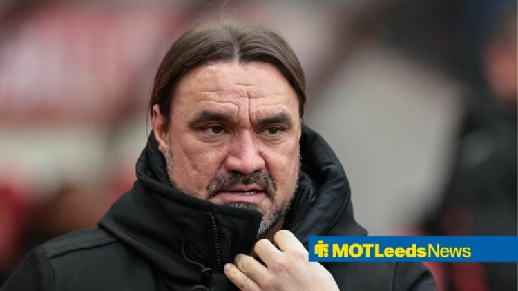 Daniel Farke looks on