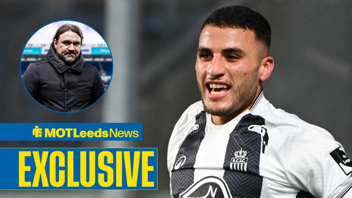 Yacine Titraoui with Daniel Farke in frame