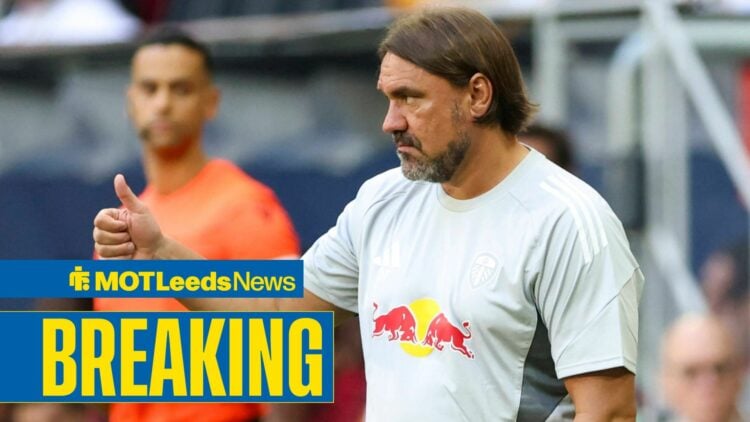 Daniel Farke holding a thumbs up