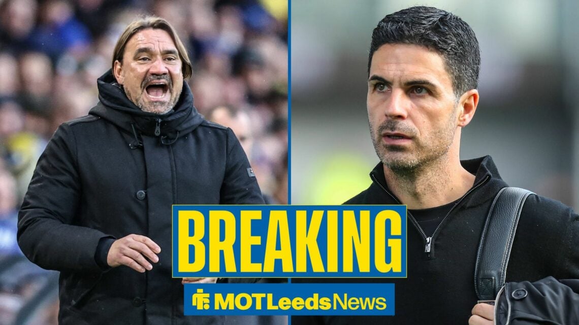 Daniel Farke and Mikel Arteta in a split image