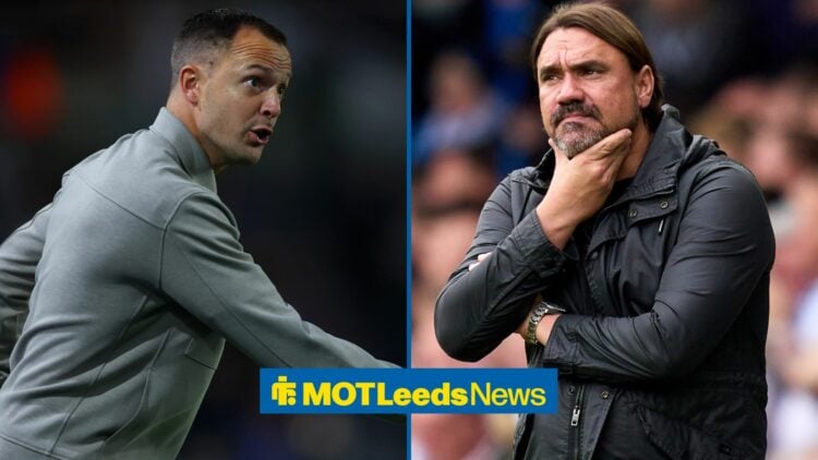 Birmingham City head coach Chris Davies and Leeds United manager Daniel Farke in contemplation