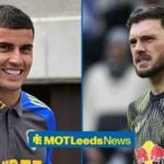 Karl Darlow smiling while Lucas Perri looks frustrated