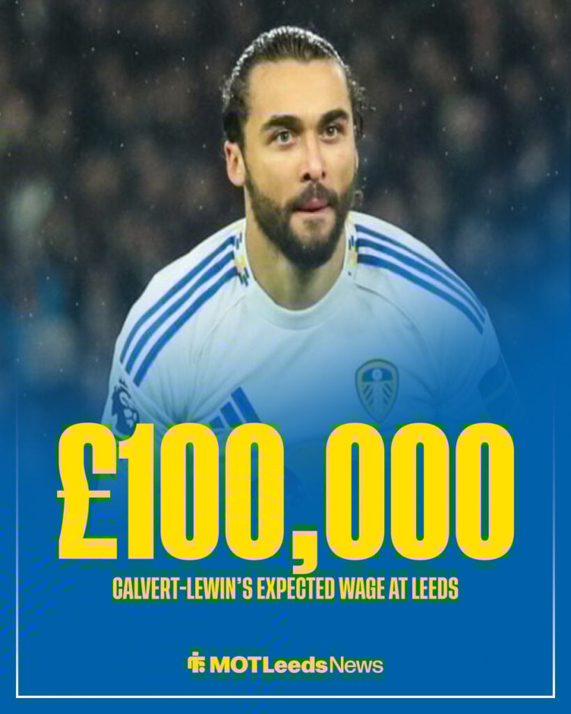 Leeds United star Dominic Calvert-Lewin celebrating.