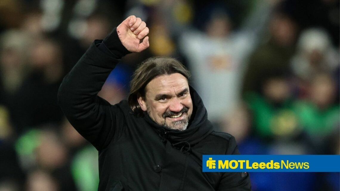 Daniel Farke celebrates a Leeds United win