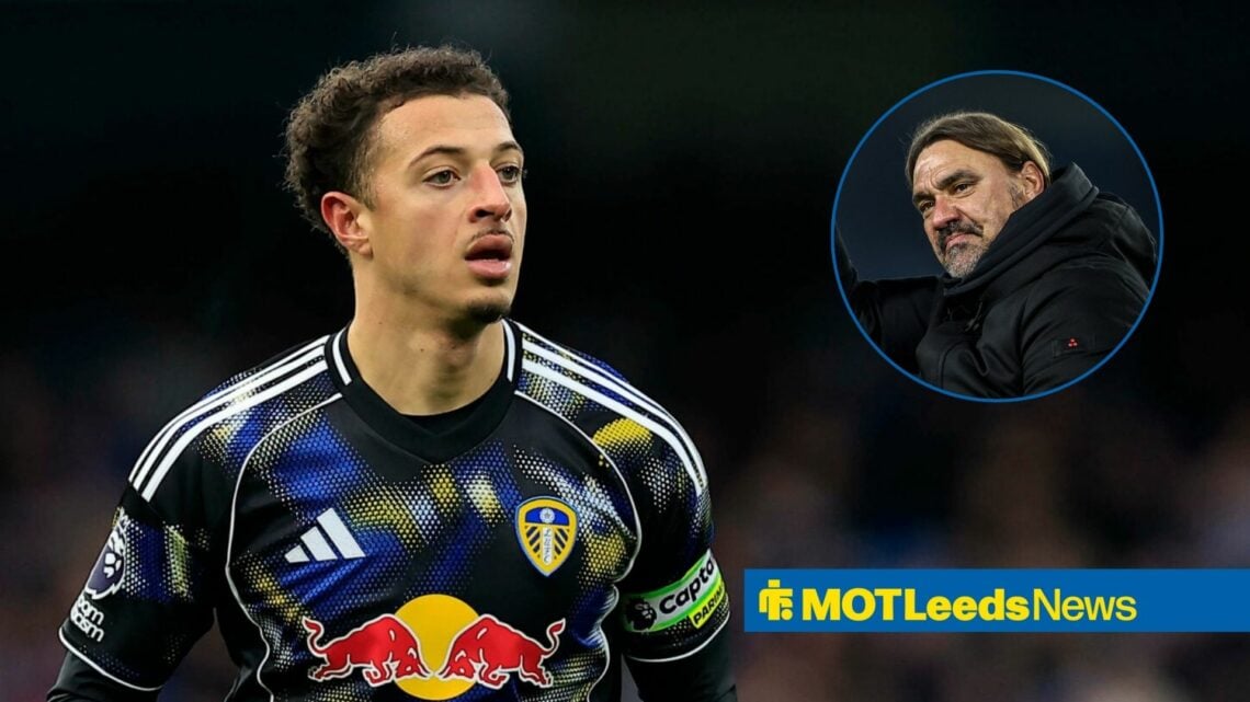 Leeds United star Ethan Ampadu in action vs Manchester City, Daniel Farke smiling after win over Chelsea at Elland Road.
