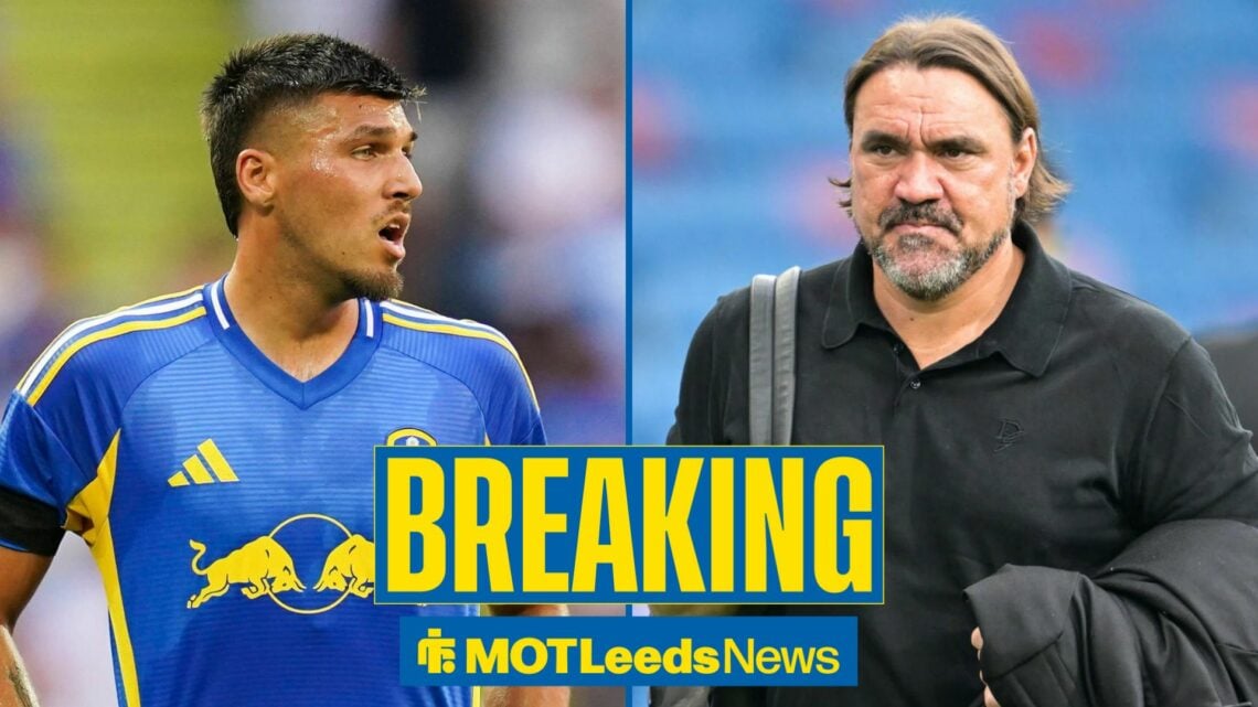 Daniel Farke next to Joel Piroe