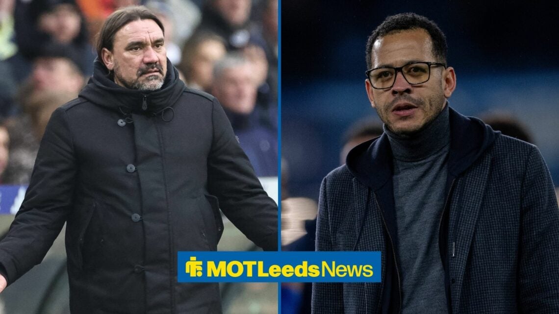 Daniel Farke next to Liam Rosenior