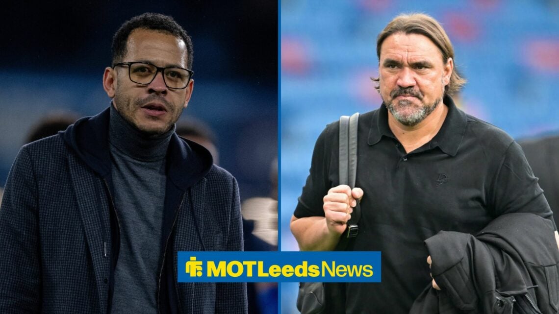 Daniel Farke next to Liam Rosenior