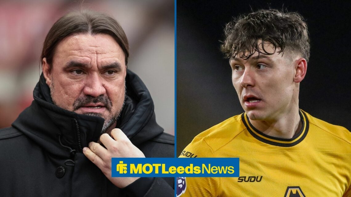 Daniel Farke and Jorgen Strand Larsen in a split image