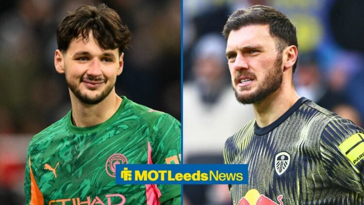 Split image of James Trafford of Manchester City plays during the Carabao Cup Semi-Final First Leg match between Newcastle United and Manchester Ci...