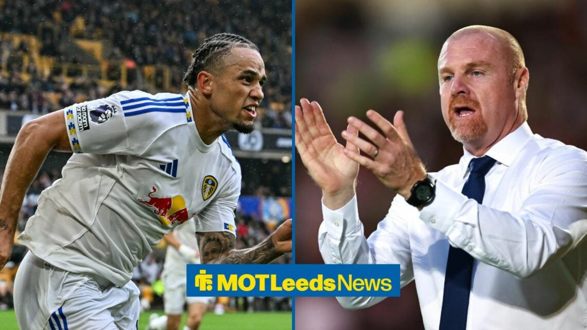 Noah Okafor next to Sean Dyche