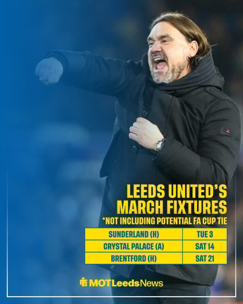 Leeds United's March fixtures