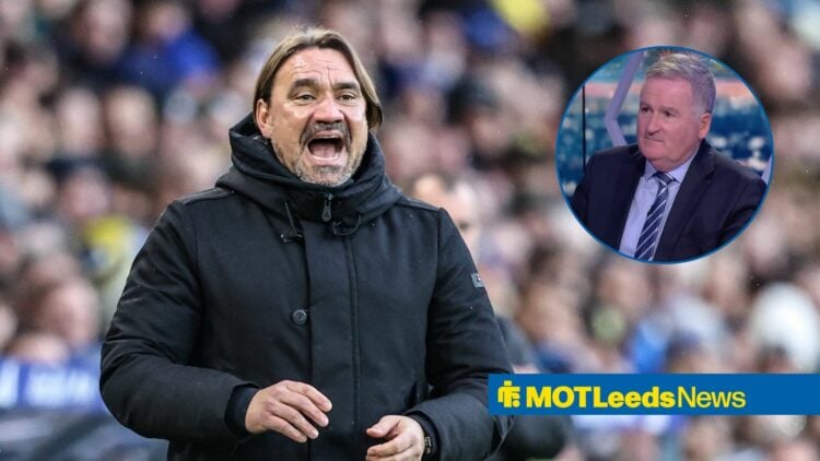 Daniel Farke and a circular inset of Richard Keys.