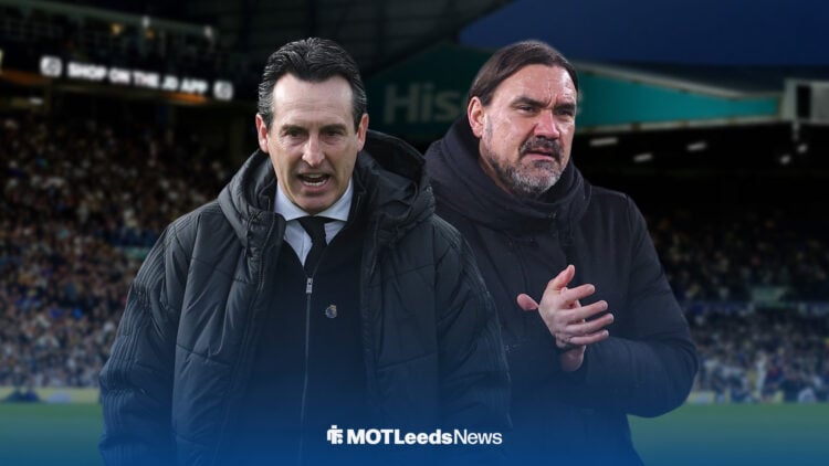 Unai Emery stood alongside Daniel Farke clapping.