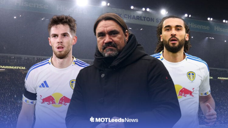 Daniel Farke with Anton Stach and Dominic Calvert-Lewin