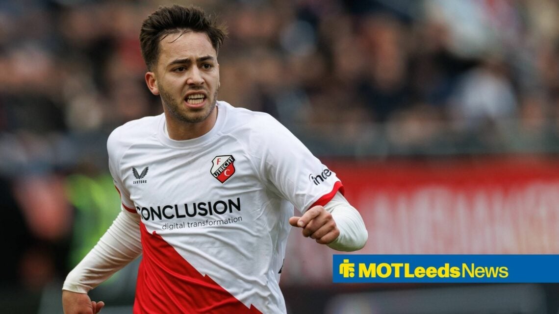 Souffian El Karouani playing for Utrecht vs Feyenoord