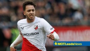 Souffian El Karouani playing for Utrecht vs Feyenoord