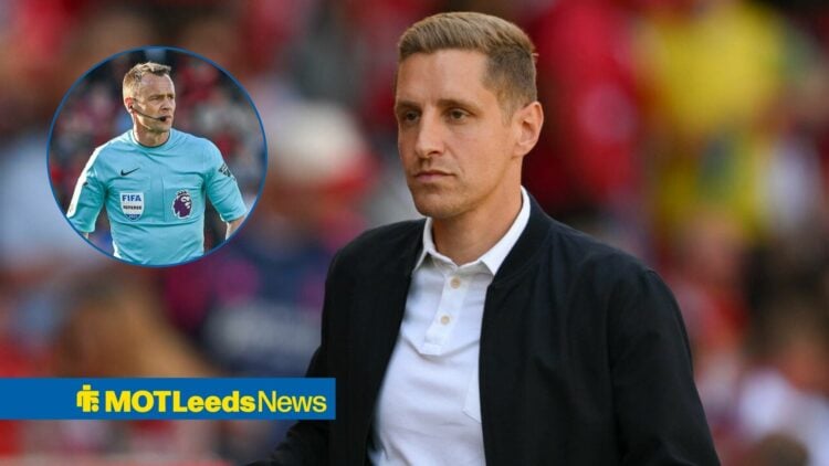 Michael Dawson looking towards circular inset of Stuart Atwell