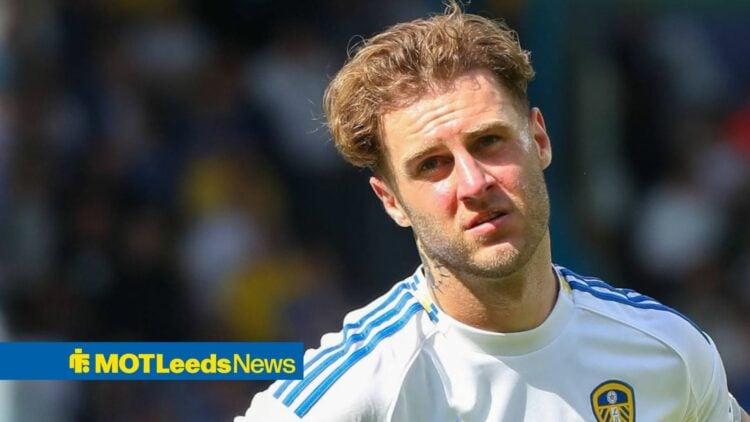 Joe Rodon playing for Leeds United