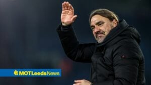 Premier League Leeds United v Chelsea Daniel Farke manager of Leeds United celebrates the win with the fans during the Premier League match Leeds United vs Chelsea at Elland Road, Leeds, United Kingdom, 3rd December 2025