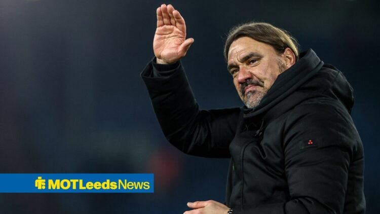 Premier League Leeds United v Chelsea Daniel Farke manager of Leeds United celebrates the win with the fans during the Premier League match Leeds U...