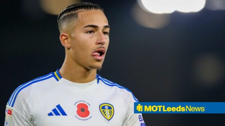 Mateo Joseph in action for Leeds United in the Sky Bet Championship