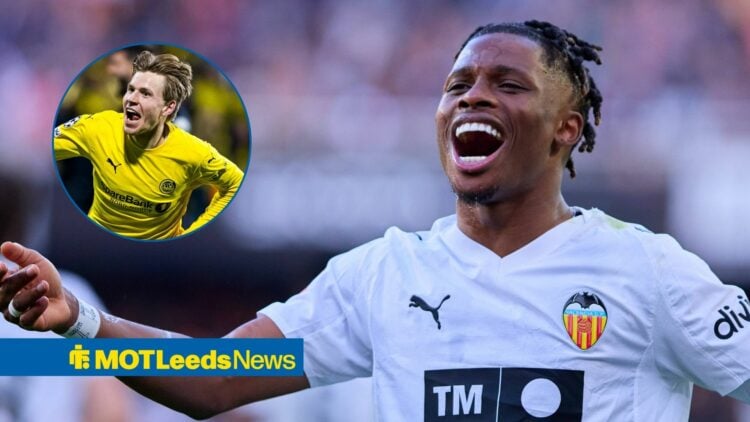 Largie Ramazani at Valencia with Jens Petter Hauge in frame