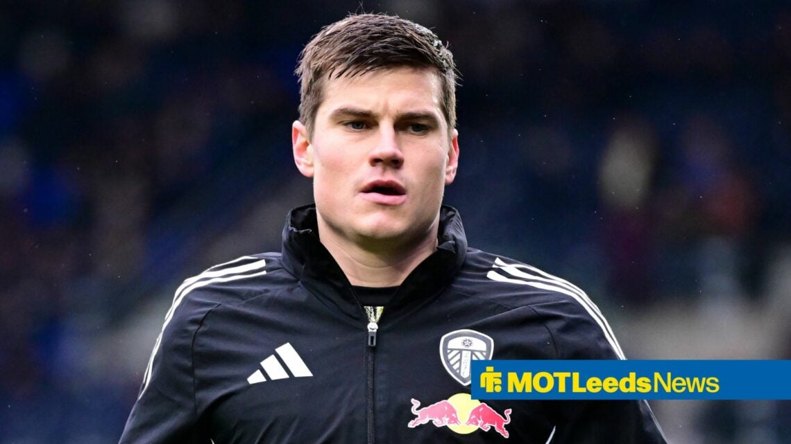 Jaka Bijol in action for Leeds United