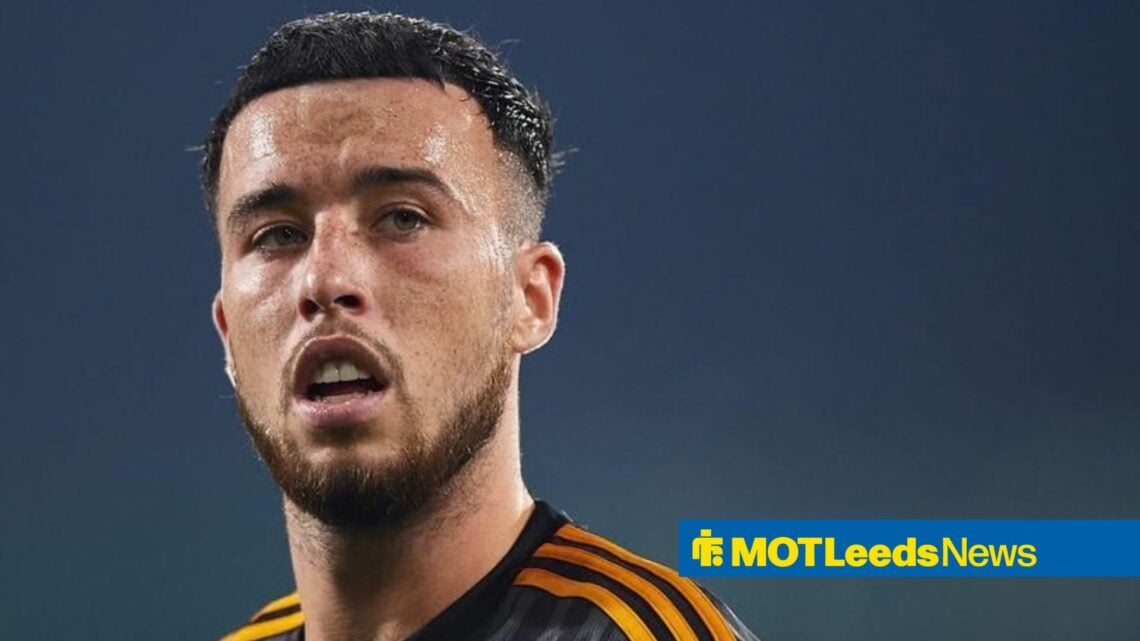 Sam Greenwood playing for Leeds United