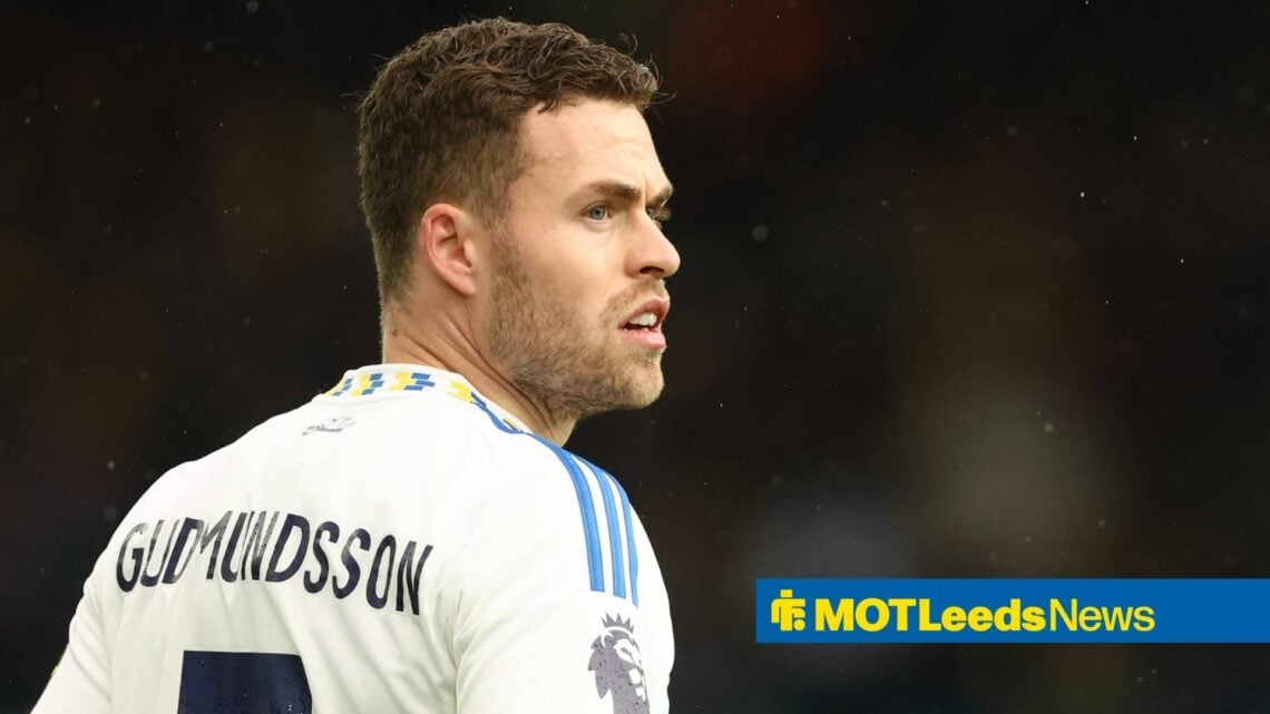 Gabriel Gudmundsson playing for Leeds