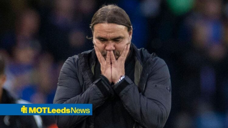 Daniel Farke looking upset on the touchline