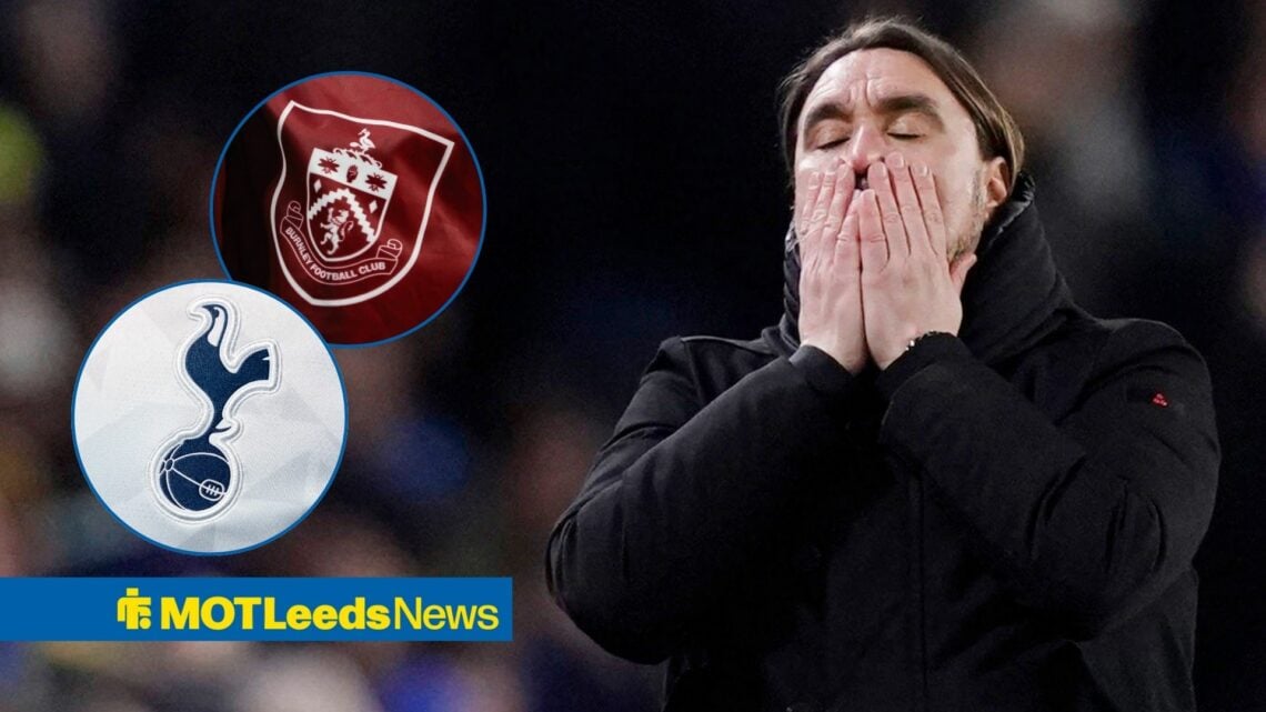 Leeds, England, 28th February 2026. Daniel Farke manager of Leeds United rects to a missed chance during the Leeds United vs Manchester City Premie...
