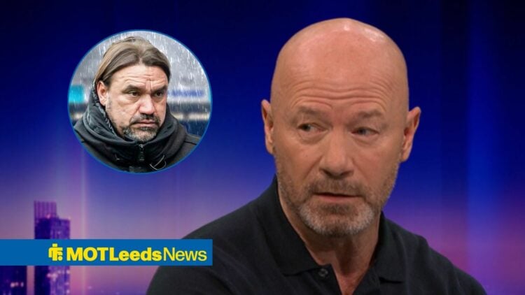 Daniel Farke puffs his cheeks out (inset) as Alan Shearer looks on